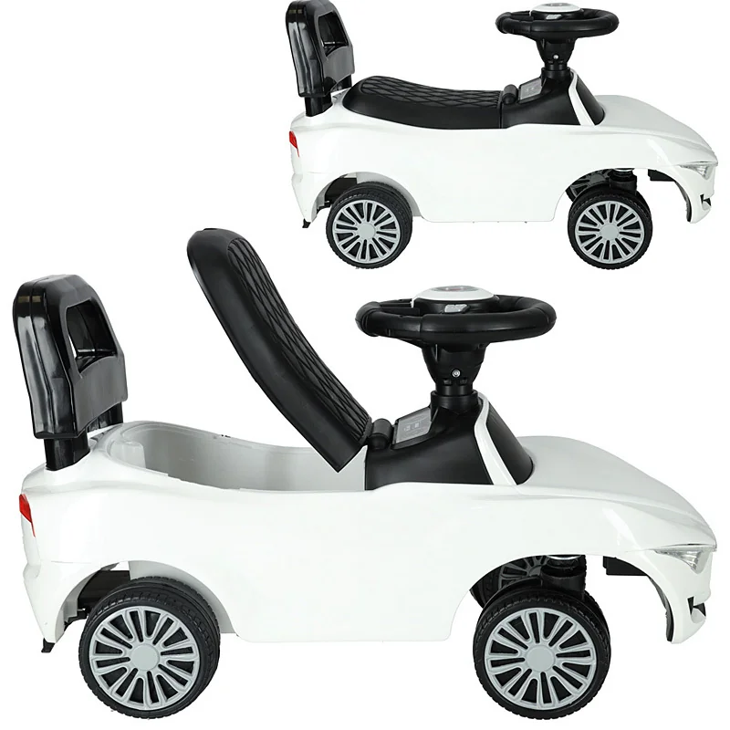 Odrážadlo detské auto biele zo zvukmi a svetlami KX4411