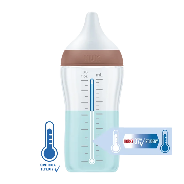 NUK Perfect Match flaša s kontrolou teploty 260 ml 1×1 ks, dojčenská fľaša