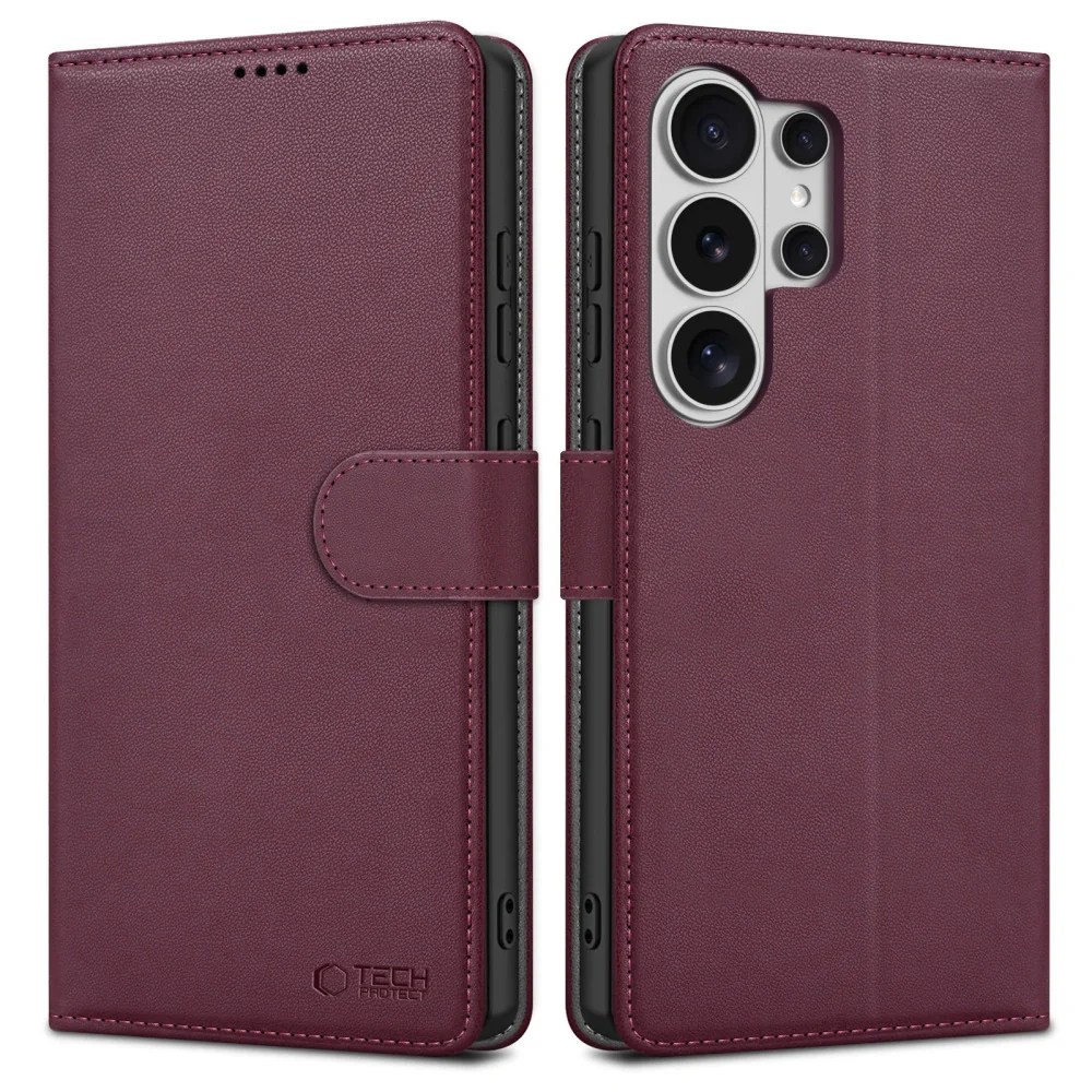 Tech-Protect Wallet knižkové puzdro na Samsung Galaxy S26 Ultra, bordové vé
