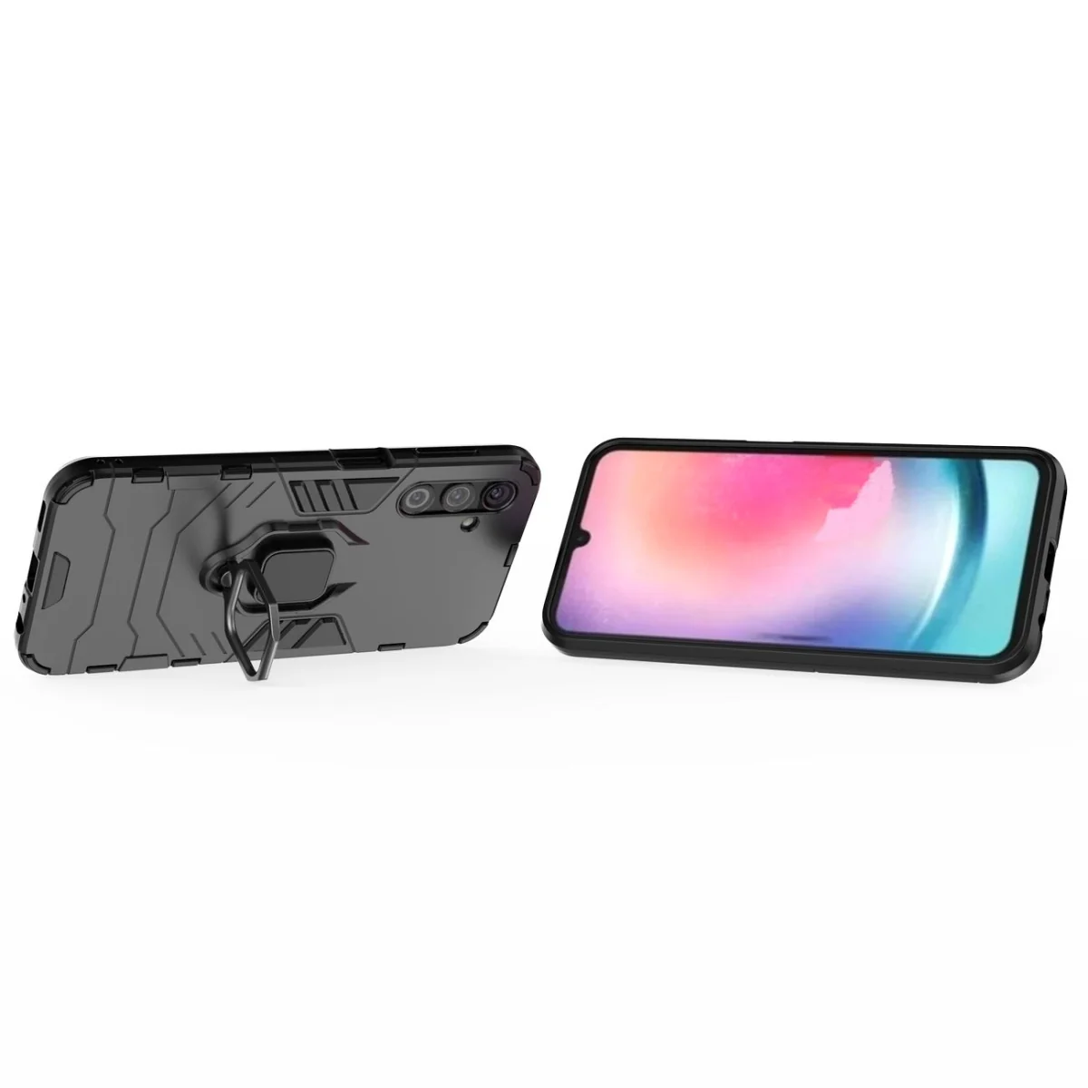 MG Ring Armor kryt na Samsung Galaxy A24 4G, čierny 