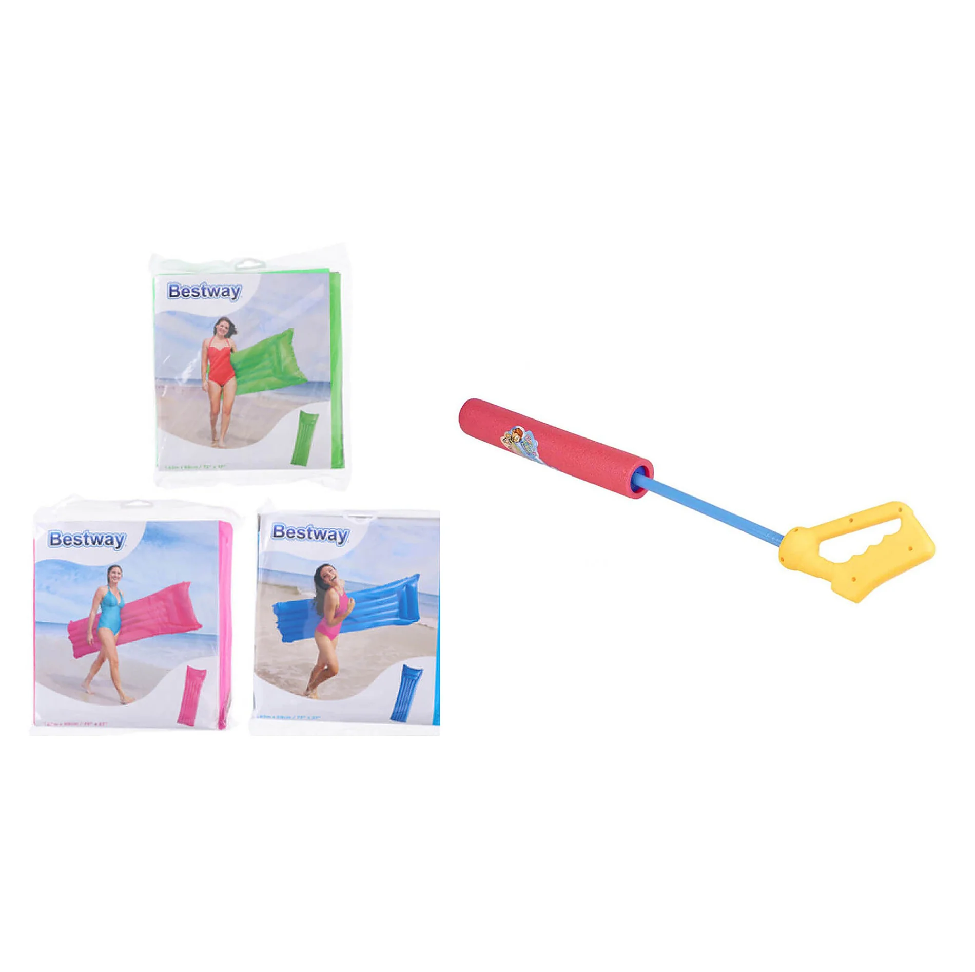 Nafukovačka Bestway 83x69 cm jednofarebná- + Vodná pištol penová s rukoväťou 46cm-MOVEO