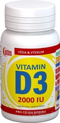 Astina Pharm Vitamín D3 2000 IU cps 1x90 ks
