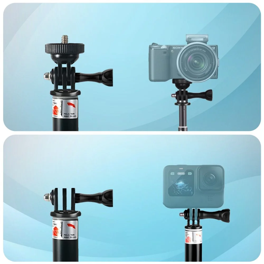 Tech-Protect GA100 selfie tyč pre športové kamery GoPro / DJI, čierna