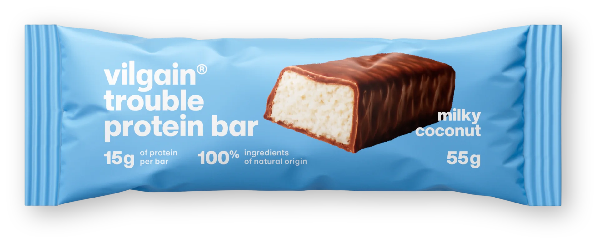 Vilgain Trouble Protein Bar Kokos s mliečnou čokoládou 55 g