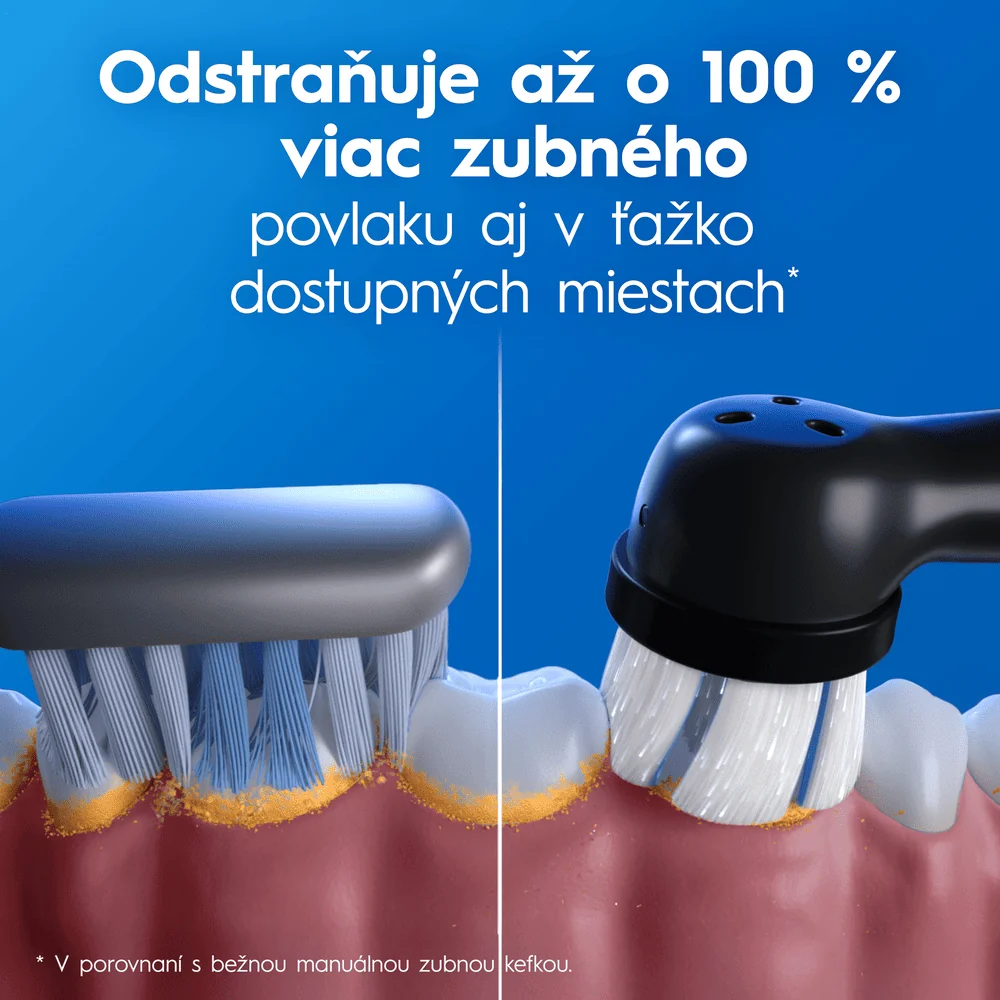 Oral-B iO 2 Elektrická zubná kefka | Vianočné vydanie | Čierne |4 kefkové hlavy | Cestovné puzdro 1 ks