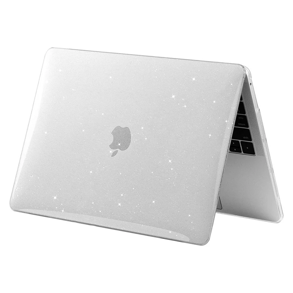 Tech-Protect Smartshell kryt na Macbook Air 13'' M2 – M5 2023-2026, glitter priesvitný itter priesvitný