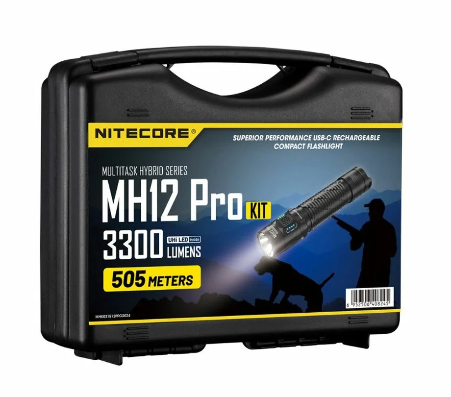 Nitecore MH12 Pro HUNTING KIT lovecká súprava v plastovom kufríku, lovecká baterka 3300 lm