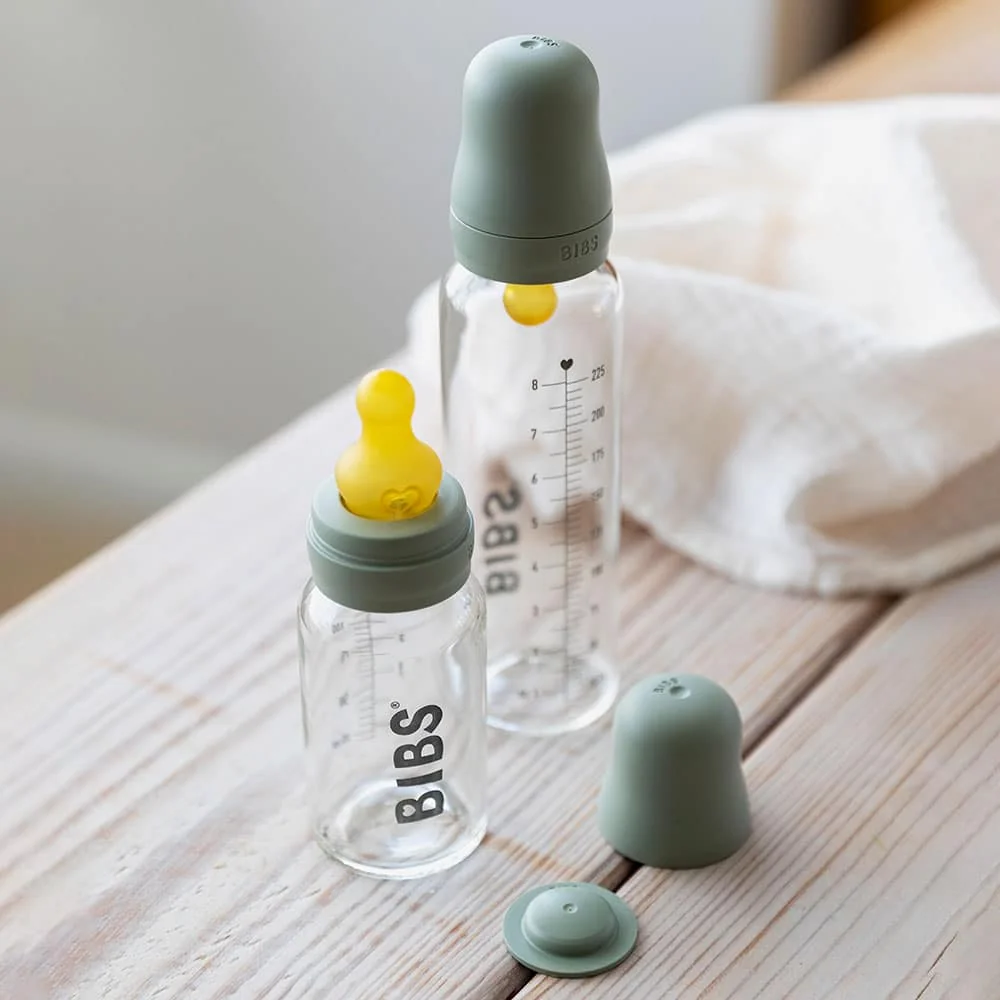 BIBS Baby Bottle sklenená fľaša 110ml - Baby Blue