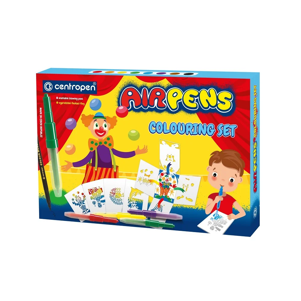 Fúkacie fixky AIR PENS COLOURING SET 1500/9 9 farieb v balení