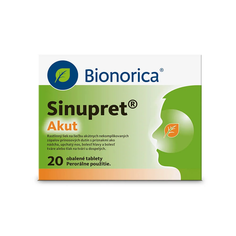 Sinupret Akut 1×20 tbl, liek na hustý hlien