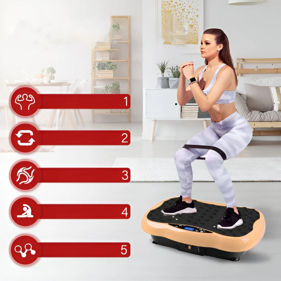 Livefy Vibro Fit vibračná plošina na cvičenie, zlatá