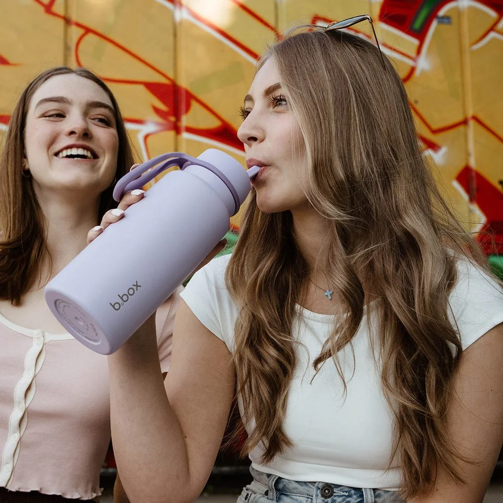Nerezová termofľaša so slamkou 1 l lilac love