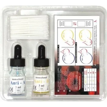 AB0 Súprava 30 Testov Diagnostika Krvná skupina "B" 1×1 set, súprava na diagnostiku krvnej skupiny