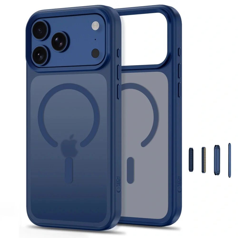 Tech-Protect MagMat MagSafe CC kryt na iPhone 17 Pro Max / 18 Pro Max, tmavomodrý