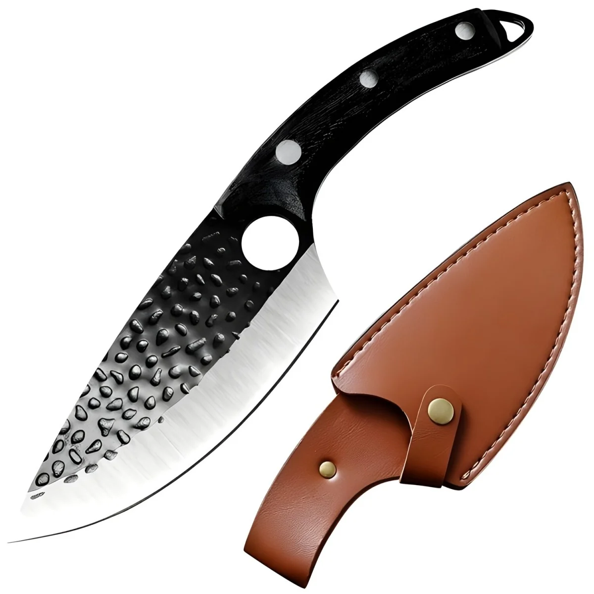 Kuchynský sekací nôž Kanoja-Čierna 1ks, 28cm, čepeľ 15cm