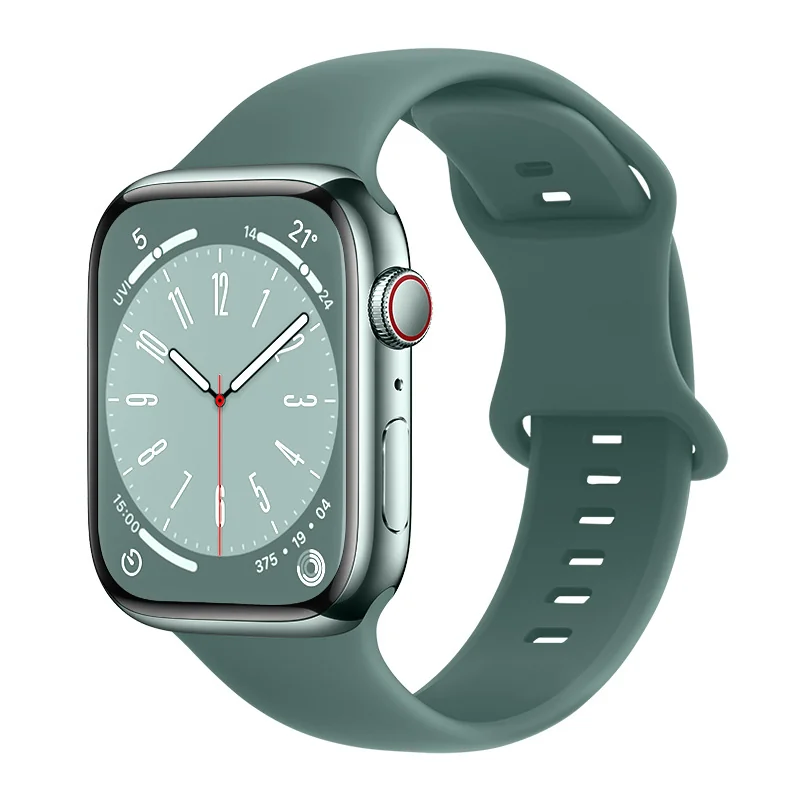 BStrap Smooth Silicone remienok na Apple Watch 42/44/45mm beedle green