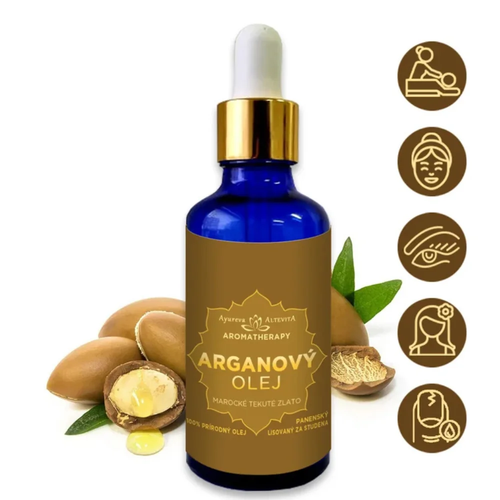 Arganový olej – Marocké tekuté zlato 100% prírodný olej lisovaný za studena panenský 50 ml