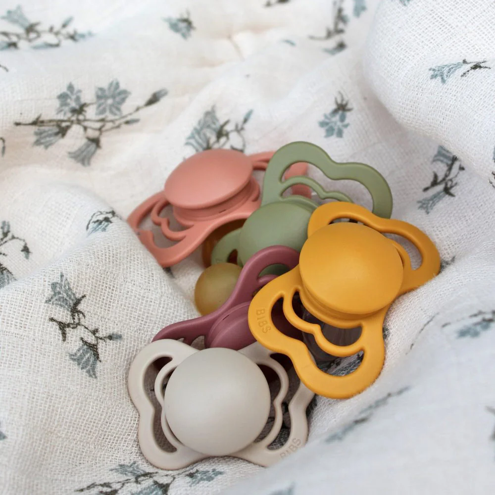 BIBS Couture ortodontické cumlíky z prírodného kaučuku 2ks veľkosť 2 - Pink Plum / Peach