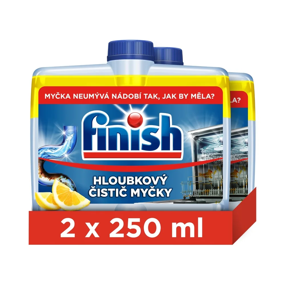 Finish Čistič umývačky Lemon Sparkle DUO 250 ml