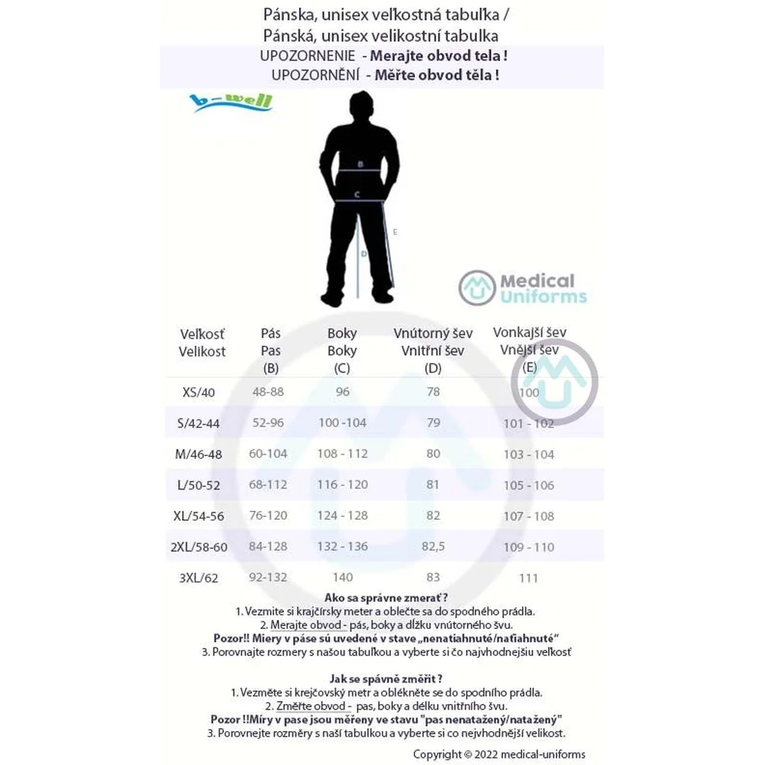 Komfortné pracovné nohavice ALESSI UNISEX - námornícka modrá M