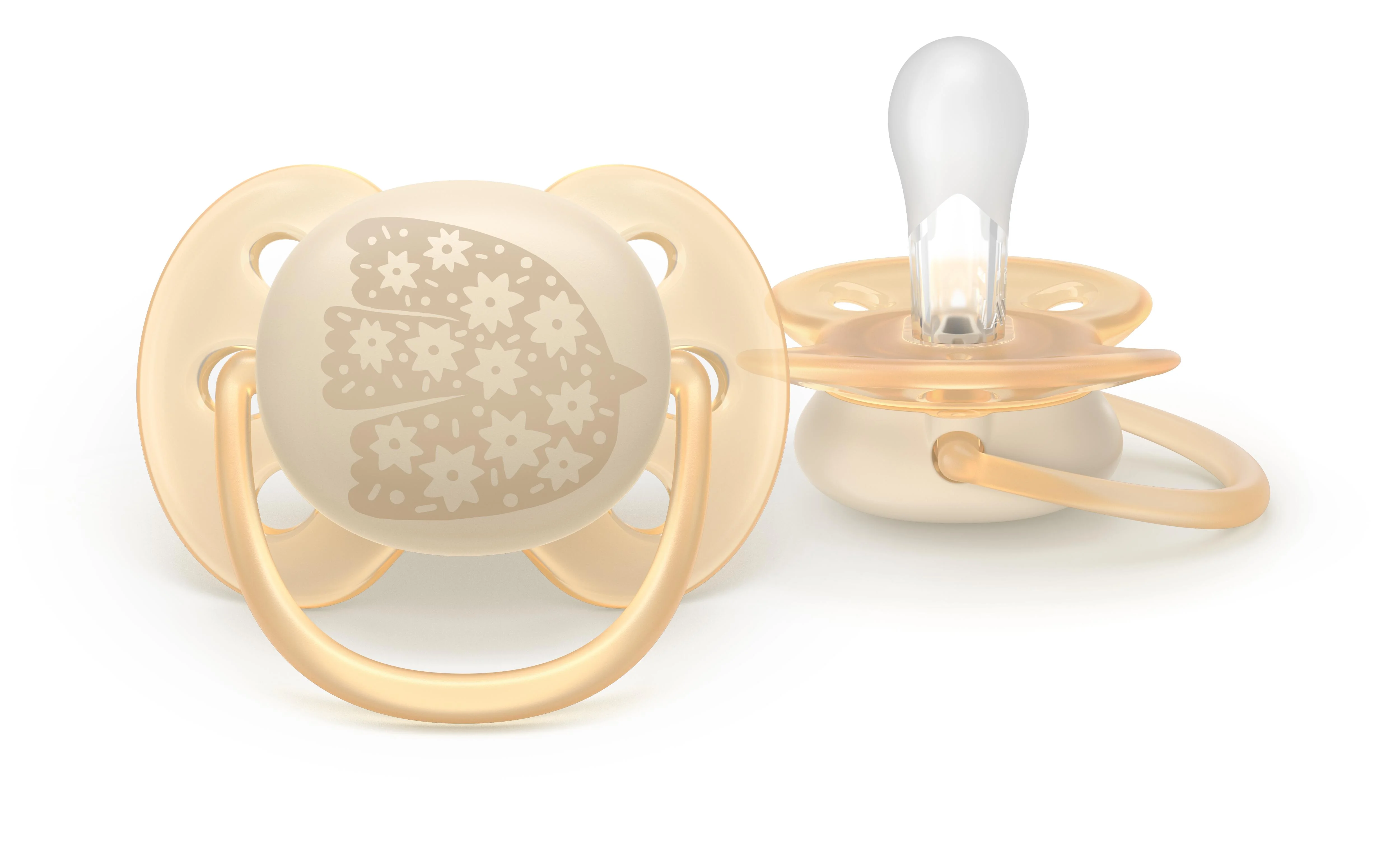 Philips AVENT - Cumlík Ultrasoft s obrázkom SCF091/41, 0-6 m, neutral 2 ks