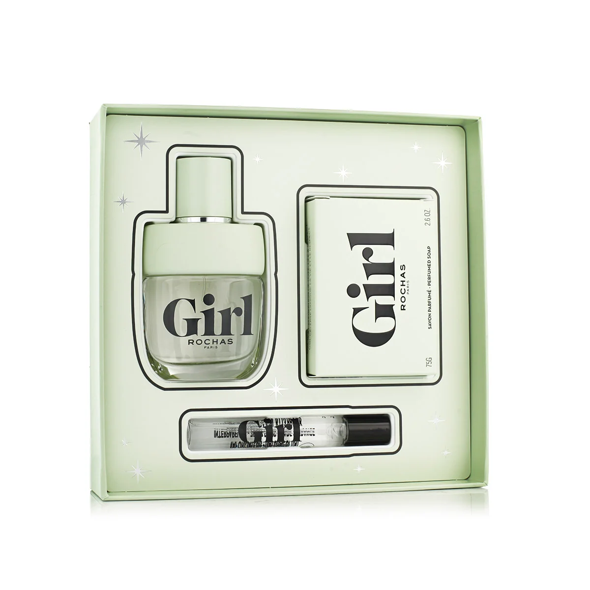 Rochas Girl dámska darčeková sada EDT 60 ml + mini 7,5 ml + mydlo 75 g