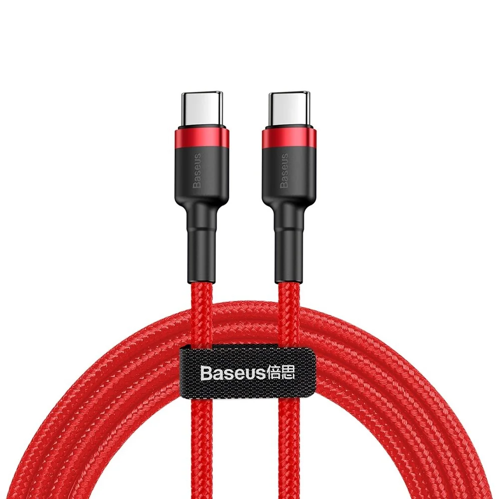 Baseus Cafule kábel USB-C / USB-C 60W QC 3.0 2m, červený