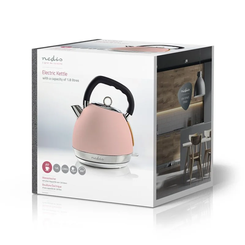 Kanvica rýchlovarná NEDIS KAWK520EPK PINK 1,8L