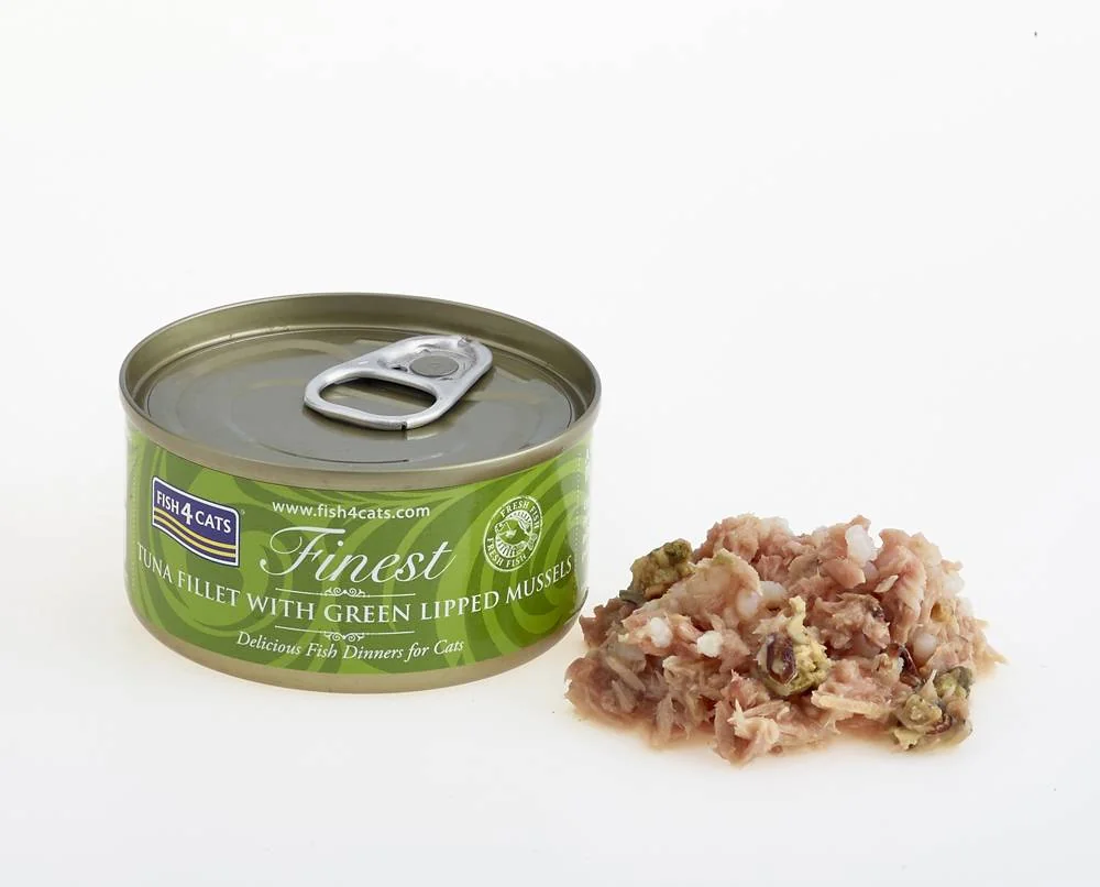 FISH4CATS Konzerva pre mačky Finest tuniak s mušľami 70g 1×70 g, konzerva pre mačky