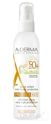 A-DERMA PROTECT KIDS SPRAY SPF50+ 1x200 ml, sprej pre deti (krehká fragilná koža)