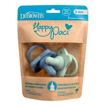 Dr. Brown’s HappyPaci 0-6m, modrý/zelený 1×2 ks, cumlíky
