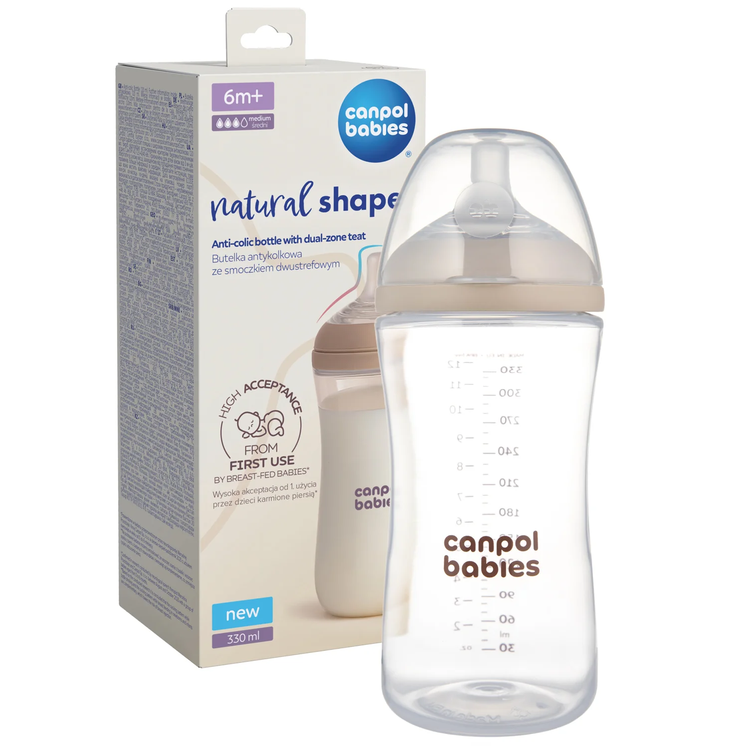 Canpol babies fľaša Natural shape 330ml 1 ks