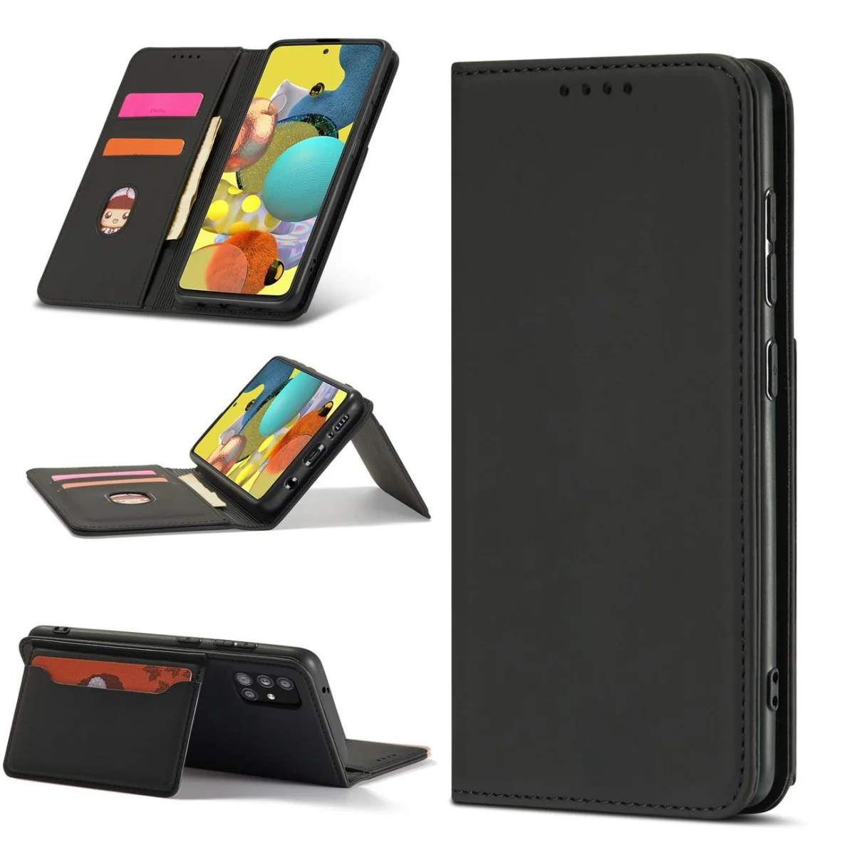 MG Magnet Card knižkové kožené puzdro na Samsung Galaxy A13 5G, čierne