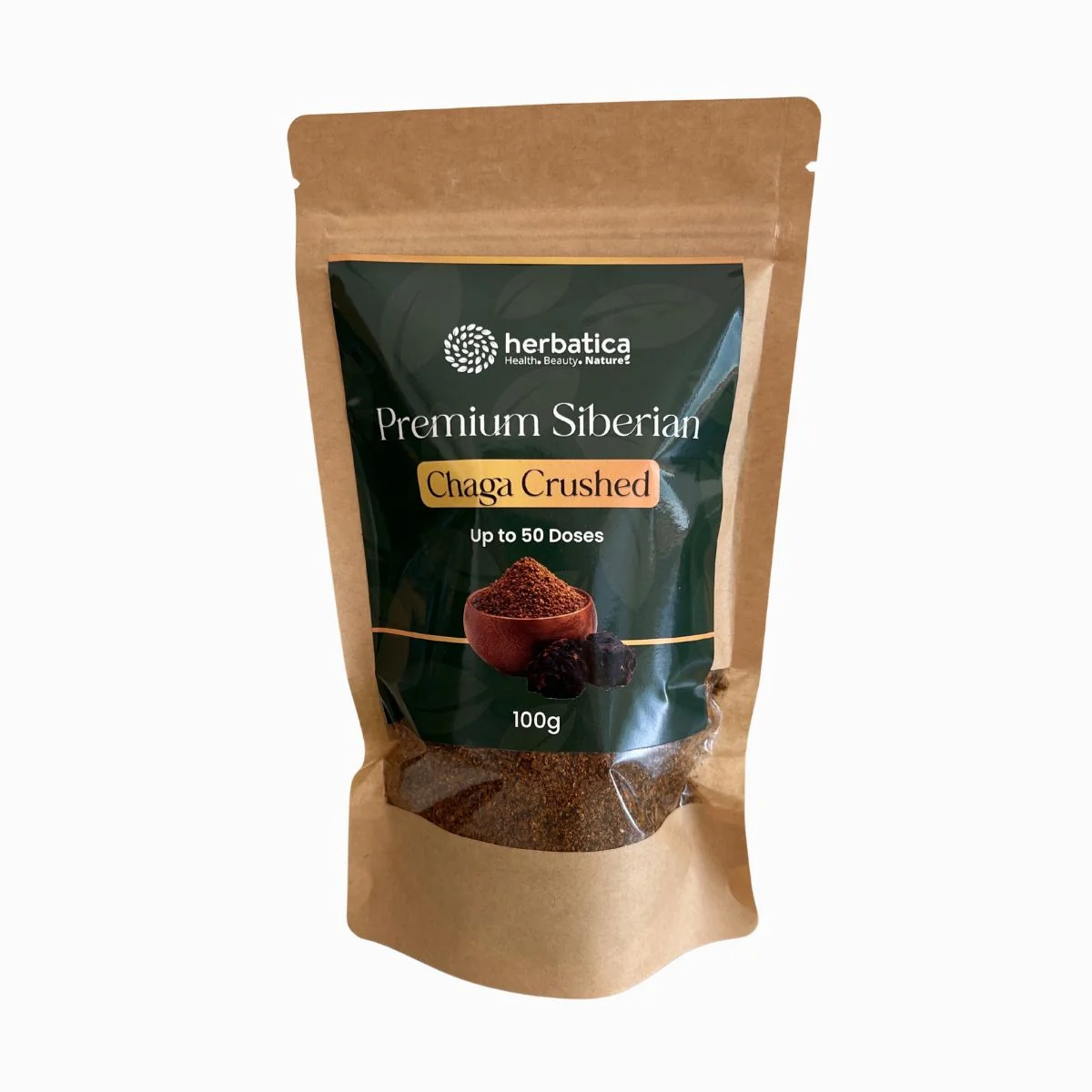 100% Prémiová čaga sibírska drť - 100g - Herbatica