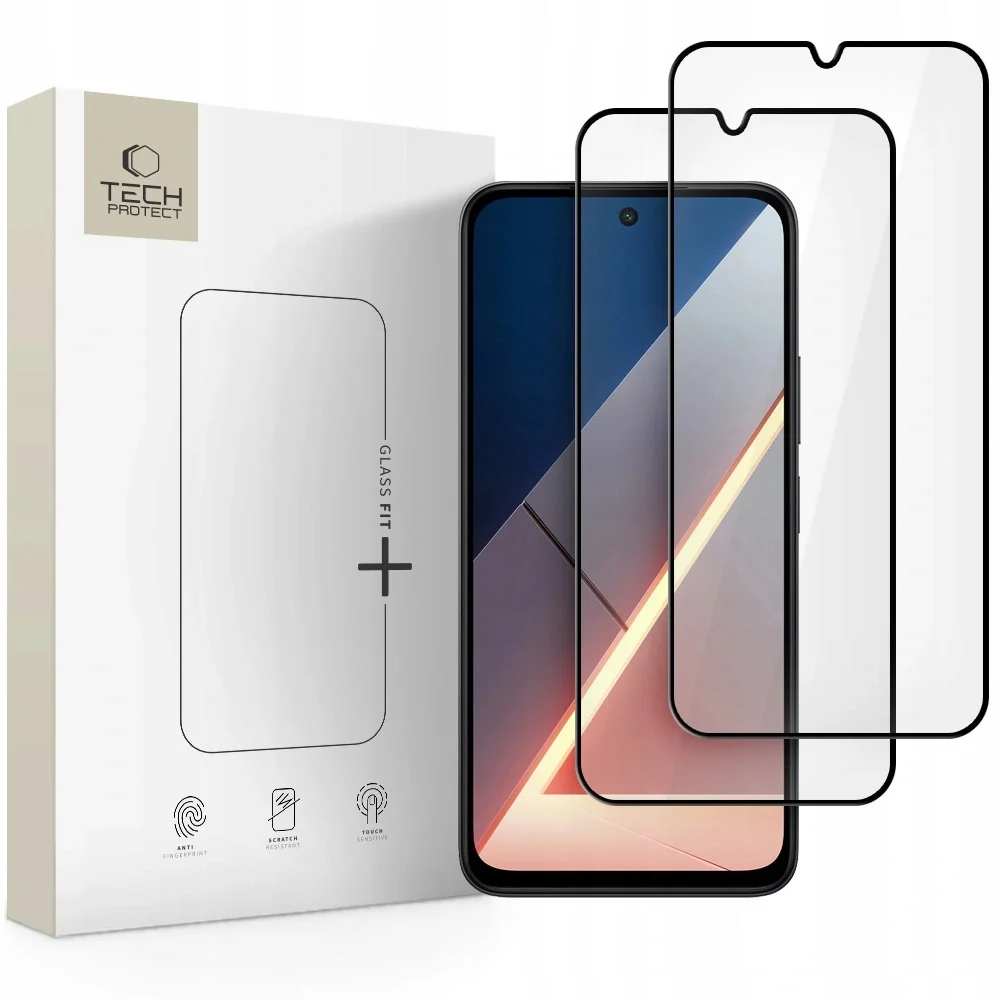 Tech-Protect Glass Fit 2x ochranné sklo na Xiaomi Poco M7, čierne