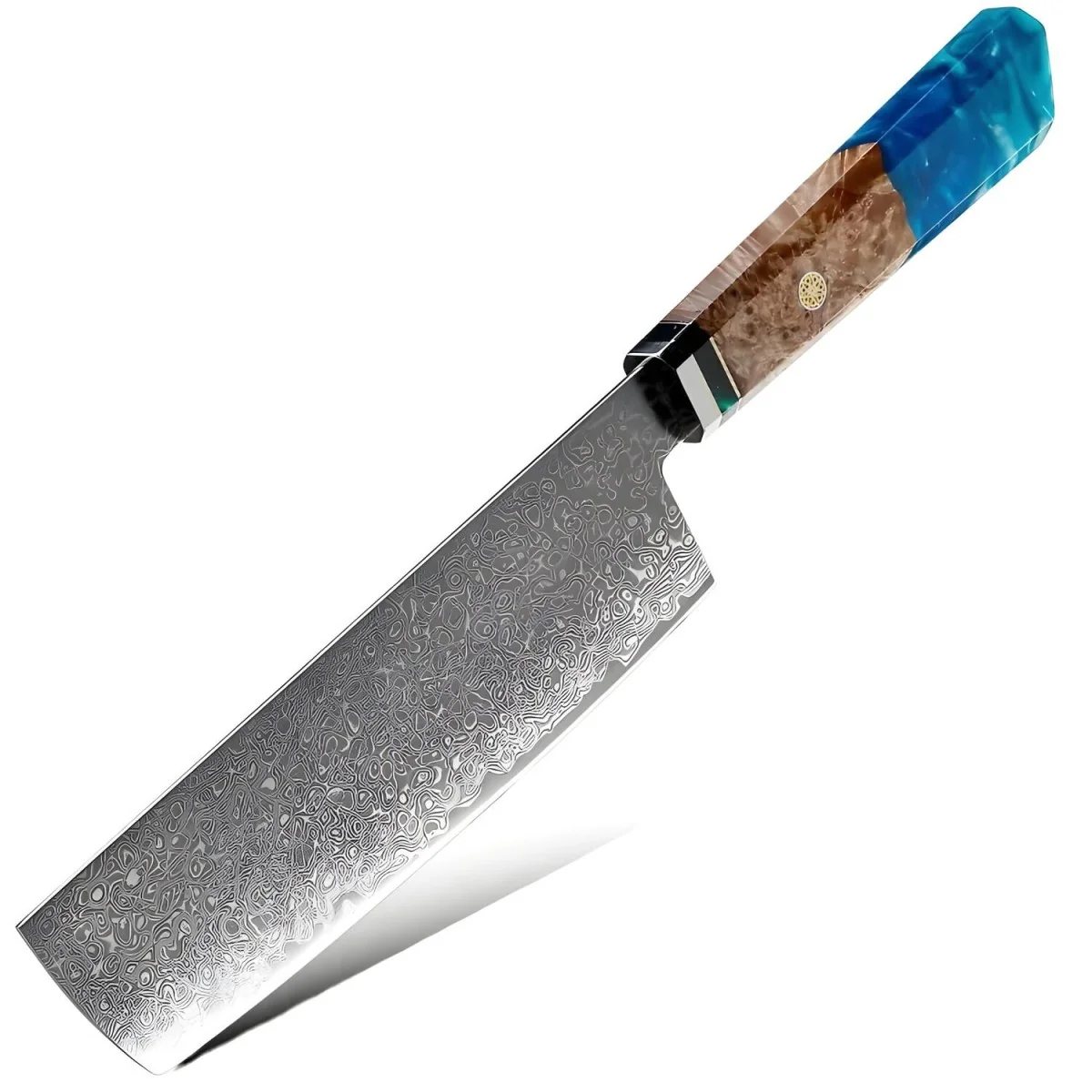 Damaškový kuchynský nôž Kurume-Cleaver/Modrá 1ks, 30,5cm