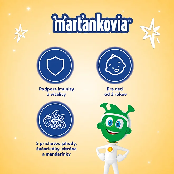 Marťankovia gummy Jar-Leto 50ks 1×50 ks, multivitamín pre deti