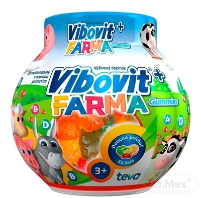 VIBOVIT+ FARMA Gummies 1×50 ks, želé s ovocnou príchuťou