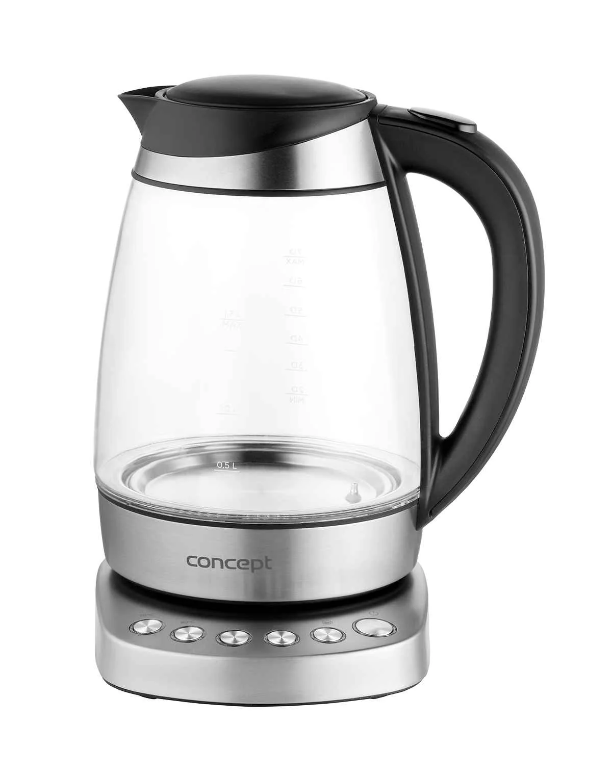 Concept RK4130 Rýchlovarná kanvica sklenená 1,7 l s nastavením teplôt 1×1 ks, rýchlovarná kanvica