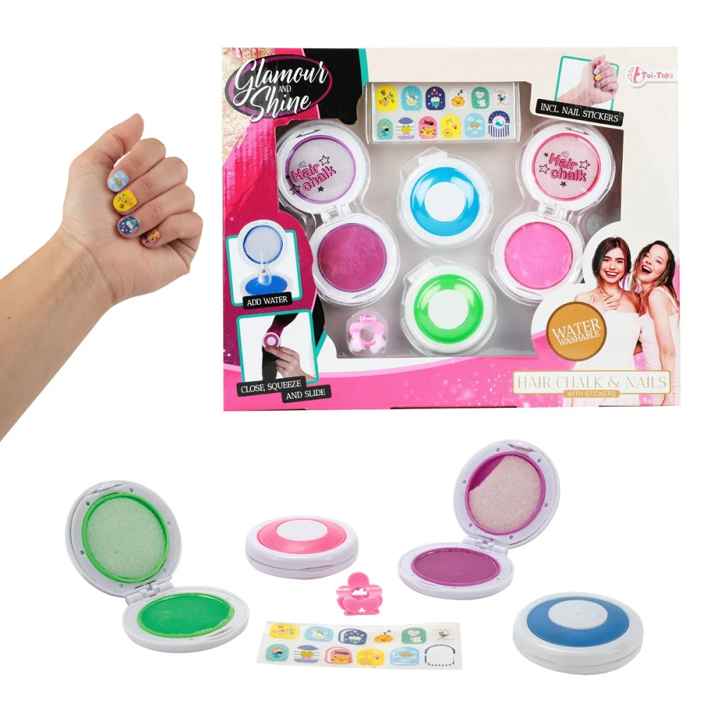 Krieda na vlasy + Samolepky na nechty-Toi Toys