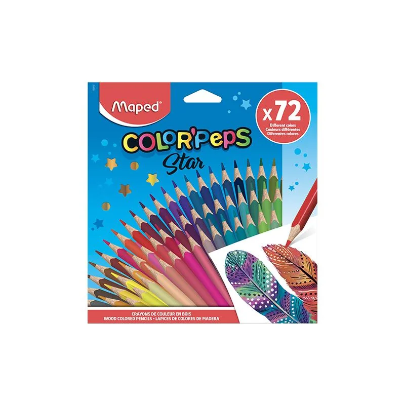 MAPED - Farebné ceruzky trojboké Color'Peps 72 farieb