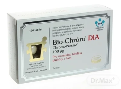 PHARMA NORD CROM DIA 100 MCG 120 tbl 1×120 tbl, výživový doplnok