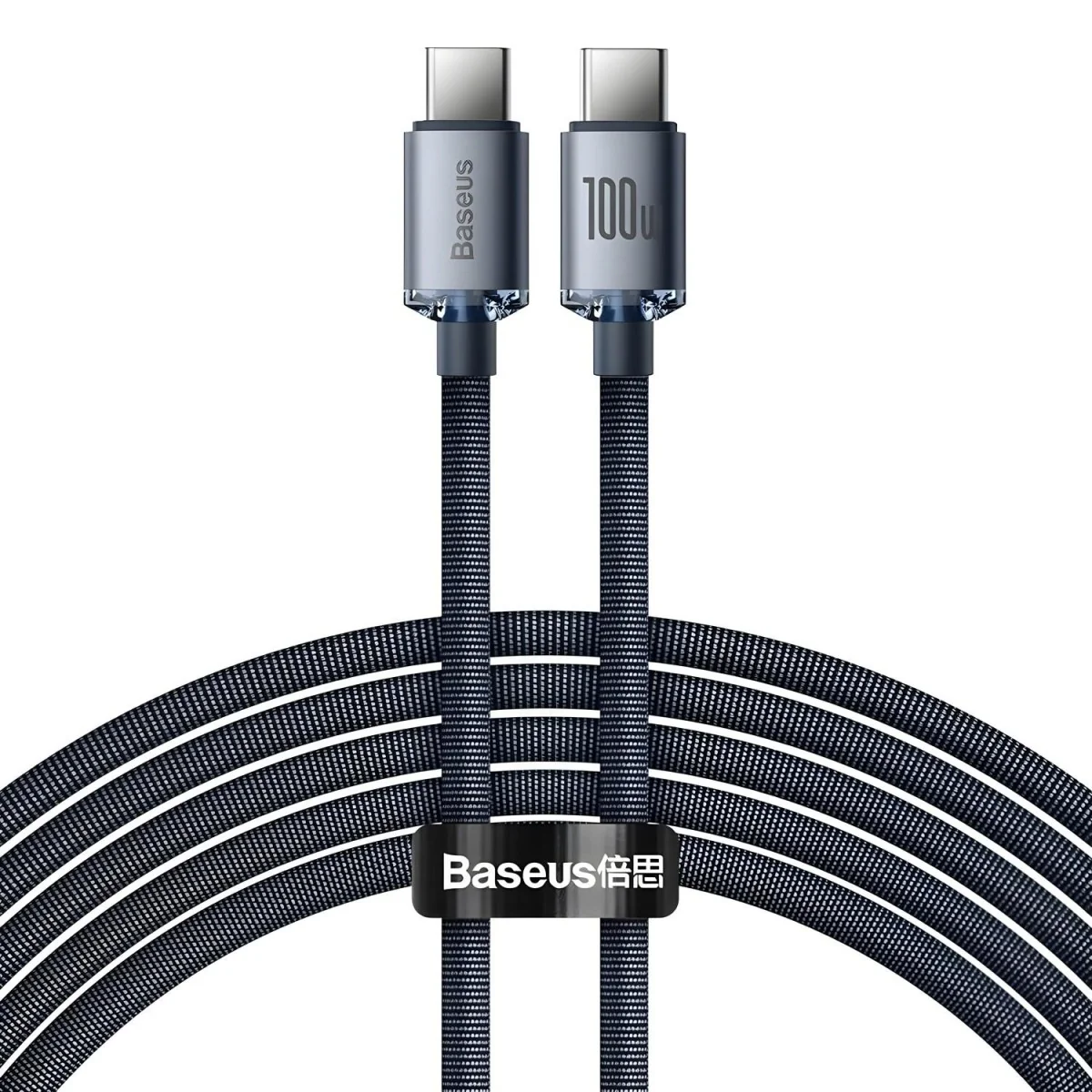 Dátový kábel USB-C – USB-C 100W 2m - Čierna