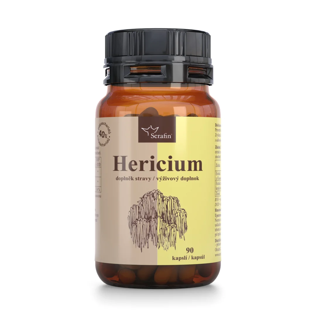 Serafin Hericium extrakt 40 % polysacharidov 90 kapsúl