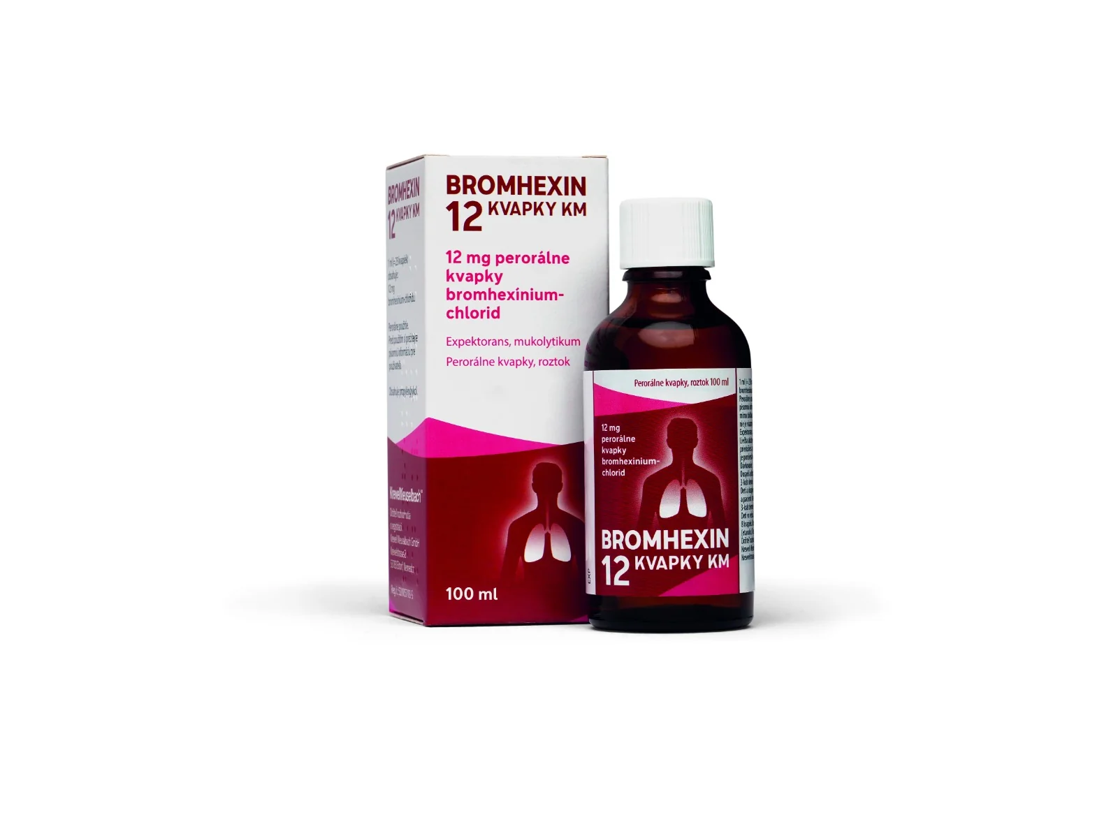 Bromhexin 12KM kvapky 1×100 ml, liečivo