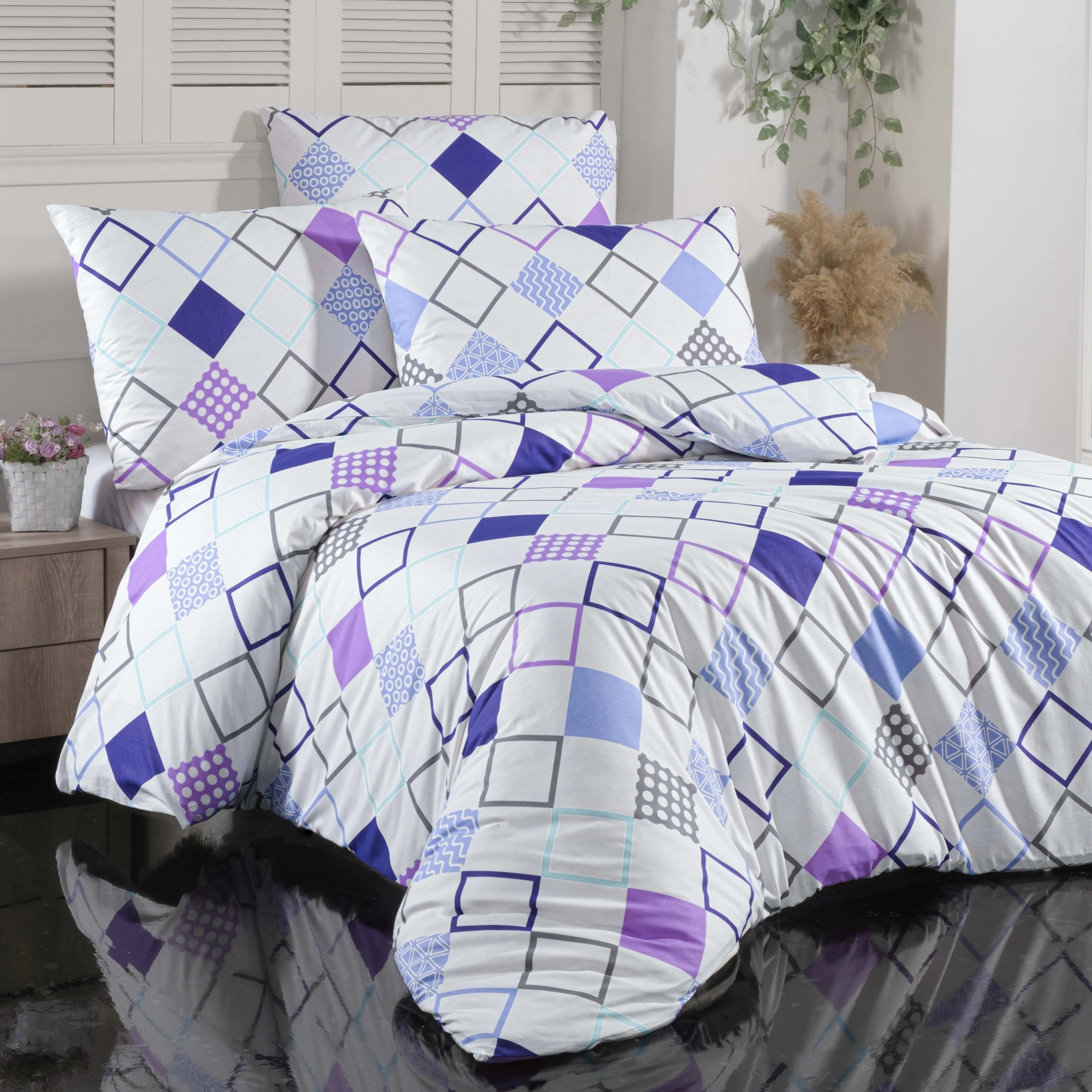 Obliečky bavlnené Hali EMI Štandardný set jednolôžko obsahuje 1x 140x200 + 1x 70x90
