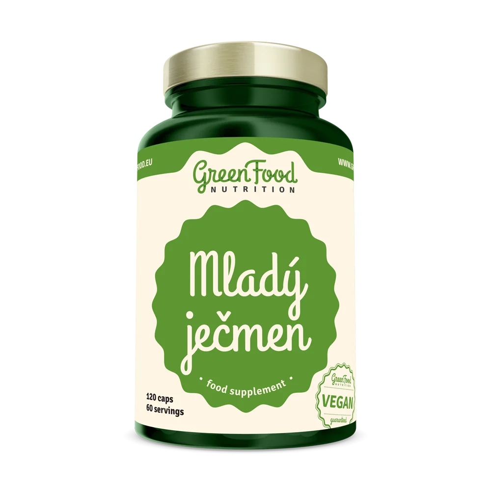 GreenFood Nutrition Mladý ječmen 120cps 1×120 cps, výživový doplnok