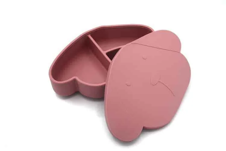 THE COTTON CLOUD Silikónový desiatový box Milo Wild Rose 1×1 ks,silikónový desiatový box