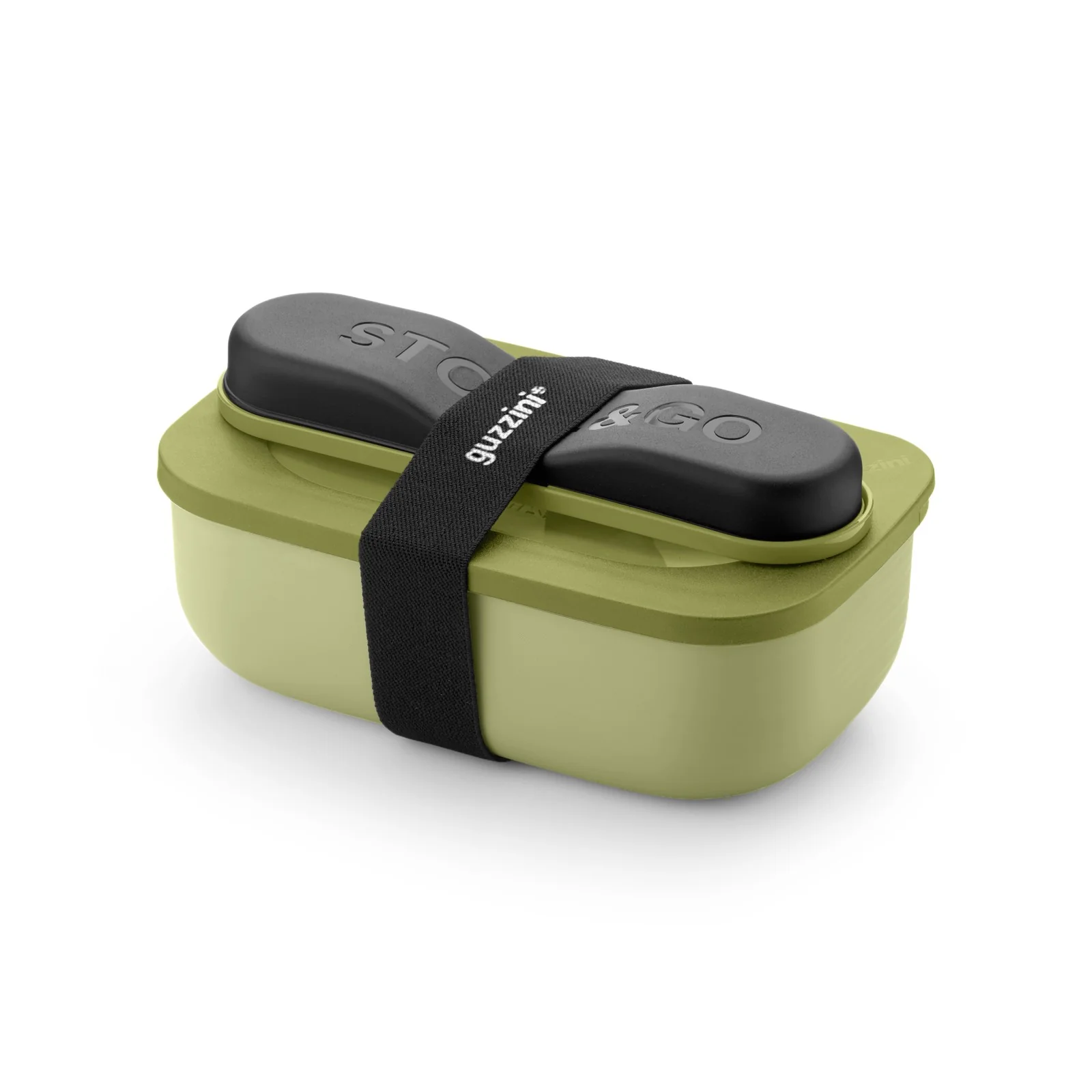 Nádoba na potraviny s cestovným príborom STORE&GO;, Avocado green