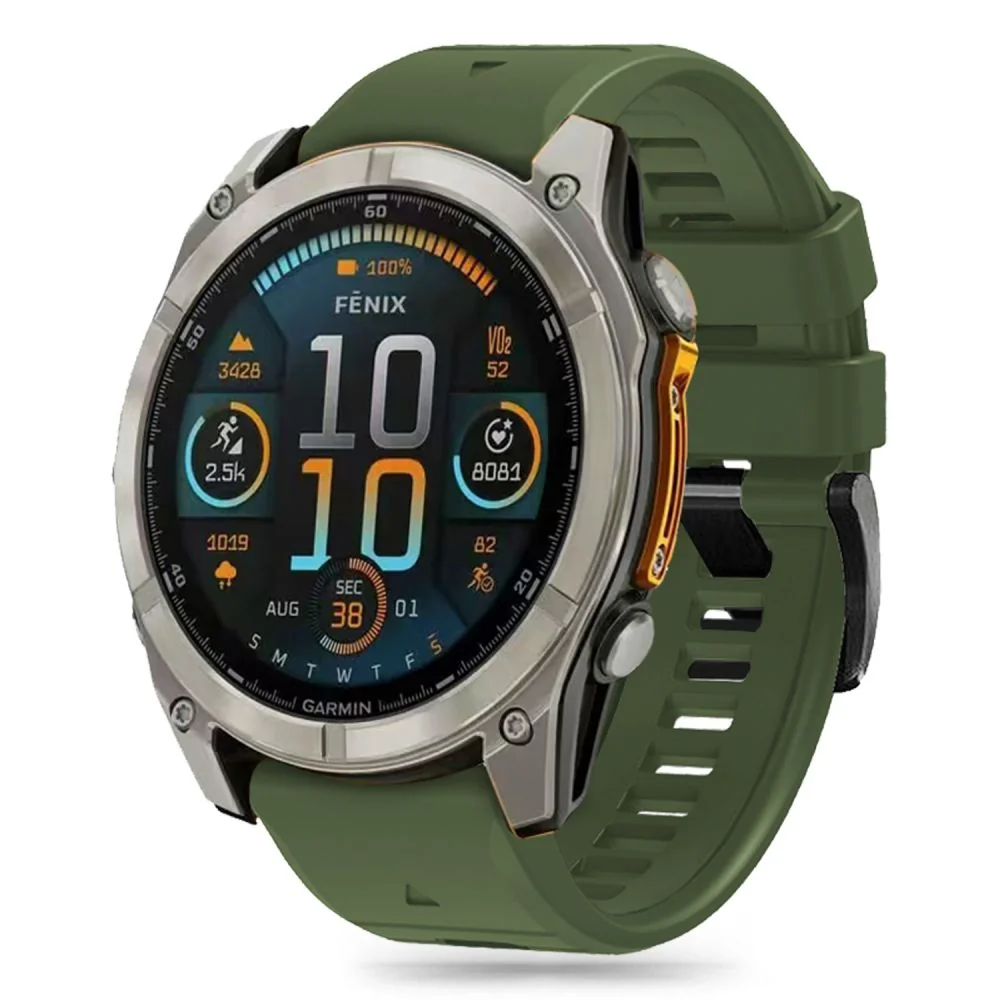 Tech-Protect Silicone Line remienok na Garmin Fenix 5x / 5x Plus / 6x / 6x Pro / 7x / 8 51mm, military green / 6x Pro / 7x / 8 51mm, military green